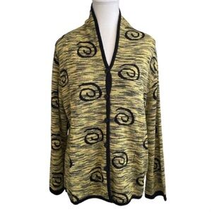 Roni Rabl Black and Yellow Patterned Cardigan